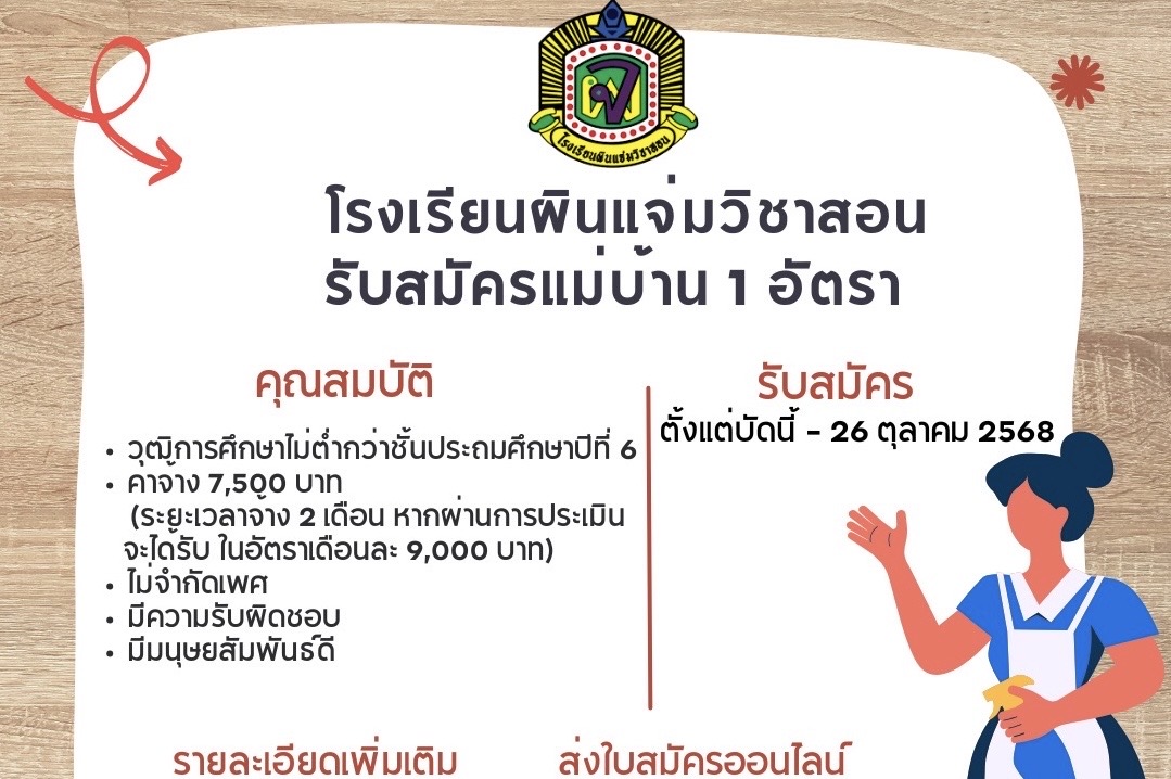 ประกาศรับสมัครลูกจ้างชั่ว...